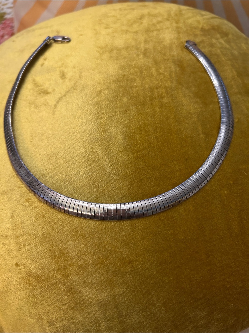 Sleek Sterling Silver Herringbone Flat Collar Necklace - Women’s Jewelry - Picture 2 of 8